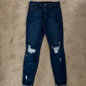 High Rise Distressed Skinny Jeans